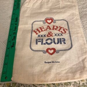 Sweet Heart Flour" feed sack "Hearts & Flour" cookbook from Pittsford New York
